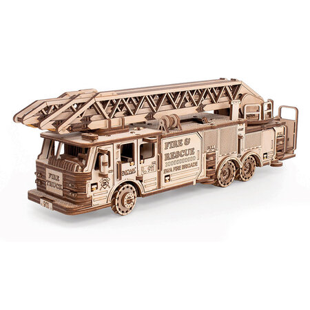 Maquette 3D en bois - Camion de pompier 37 8 cm