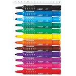 Pot 12 feutres KIDS DECORALO Pte ogive bloquée extra large 12 couleurs assorties BIC