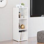 vidaXL Meuble TV Blanc brillant 107x35x37 cm Aggloméré