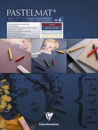 Bloc pastelmat n°4 30x40 12f 360g clairefontaine