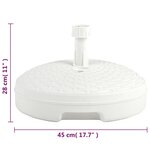 vidaXL Socle de parasol rempli de sable/d'eau 20 L Plastique rotin