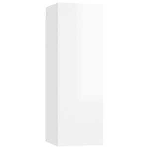 vidaXL Meuble TV Blanc brillant 30 5x30x90 cm Aggloméré