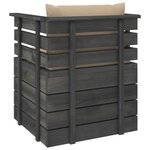 vidaXL Salon palette de jardin 7 Pièces avec coussins Bois de pin massif