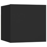 vidaXL Ensemble de meuble TV 4 Pièces Noir Aggloméré