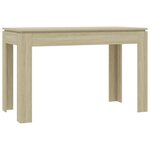 vidaXL Table de salle à manger Chêne sonoma 120 x 60 x 76 cm Aggloméré