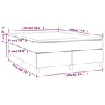 vidaXL Lit à sommier tapissier avec matelas Blanc 140x190cm Similicuir
