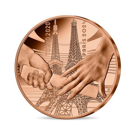 Monnaie de 1/4€ - Jeux Olympiques de Paris 2024 - Handover Tokyo-Paris