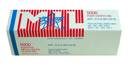 Boite de 5000 agrafes '515/8 bis' ZENITH