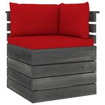 vidaXL Salon palette de jardin 6 Pièces avec coussins Bois de pin