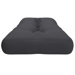 vidaXL Coussin de palette anthracite 120x40x12 cm tissu