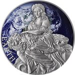 EARTH Planets and Gods argent monnaie 2000 Francs Cameroon 2022