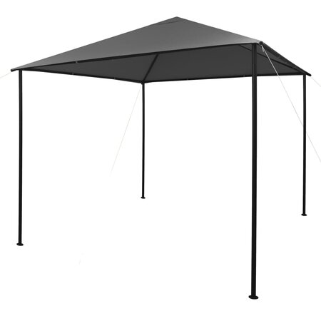 vidaXL Tonnelle 3x3 m Anthracite Tissu et acier 180 g/m²