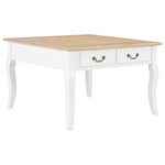 vidaXL Table basse Blanc 80 x 80 x 50 cm Bois