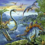 Puzzles 3x49 pieces - la fascination des dinosaures - ravensburger - lot de puzzles enfant - des 5 ans