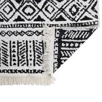 vidaXL Tapis Noir et blanc 160x230 cm Coton
