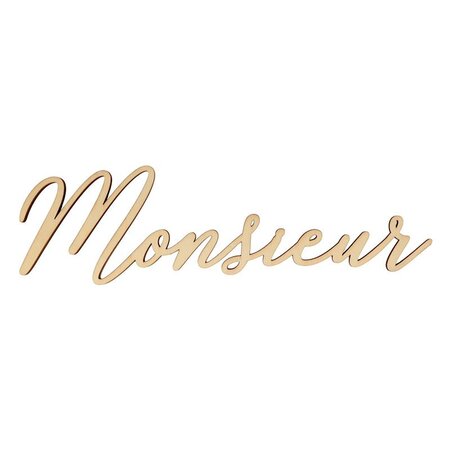Mot en bois Monsieur 34x10 cm