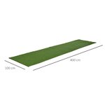 Gazon synthétique artificiel moquette extérieure dim. 4L x 1l m herbes hautes denses 2 cm vert