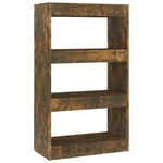 vidaXL Bibliothèque/Séparateur de pièce Chêne fumé 60x30x103 cm