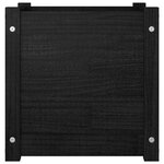 vidaXL Jardinières d'extérieur 2 Pièces Noir 40x40x40 cm Bois de pin