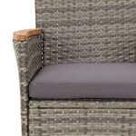 vidaXL Ensemble de salle à manger de jardin 9 Pièces avec coussins Gris