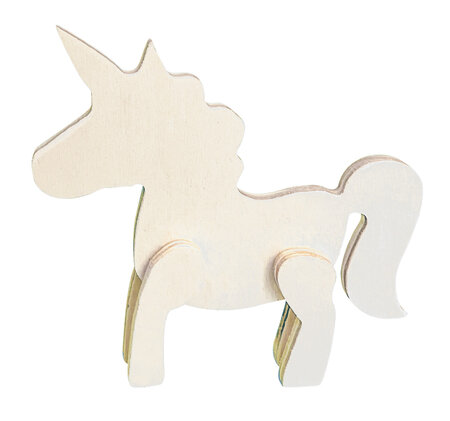 Jouet en bois Licorne 11 5 x 12 5 x 2 cm