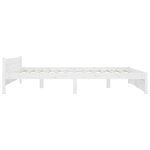 vidaXL Cadre de lit blanc bois massif 200x200 cm