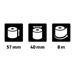 Bobine Pour Tickets De Carte Bancaire 57x40 Mm - 2 Plis Chimique Autonome 60g/m2. - X 20 - Exacompta