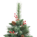 vidaXL Sapin de Noël artificiel avec pommes de pin et baies 210 cm
