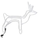 vidaXL Ensemble de figurines de rennes de Noël 3 Pièces Blanc chaud