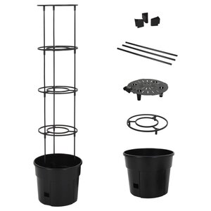 vidaXL Jardinière à tomate Anthracite Ø29 5x115 cm Polypropylène