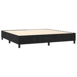 vidaXL Lit à sommier tapissier et matelas Noir 200x200 cm Velours