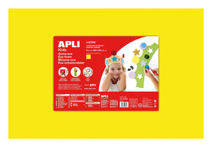 Mousse EVA thermoformable 40x60 cm Jaune 5 feuil.