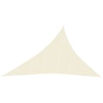 vidaXL Voile d'ombrage 160 g/m² Crème 3x4x5 m PEHD