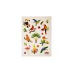 Autocollants - Oiseaux Tropicaux - Paillettes - 1 8 cm