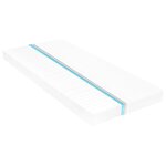 vidaXL Lit avec matelas et éclairage USB Jaune Velours 90x200 cm