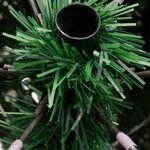 vidaXL Sapin de Noël artificiel à charnières avec support vert 210 cm