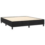 vidaXL Lit à sommier tapissier et matelas Noir 200x200 cm Velours