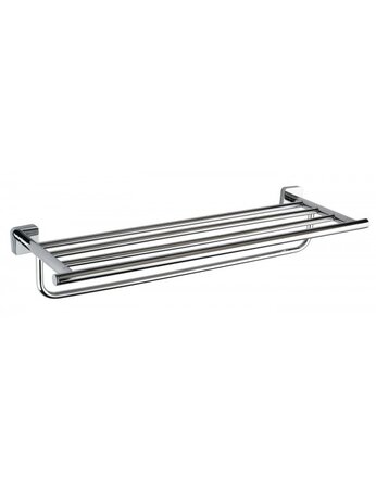 Etagère de douche avec porte-serviettes 65,6 cm TASI en laiton chromé