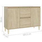 vidaXL Buffet Chêne sonoma 103 5x35x70 cm Aggloméré