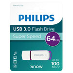 Philips clé usb 3.0 snow 64 go blanc et violet