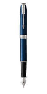 PARKER Sonnet Stylo plume Bleu satiné Plume moyenne Coffret cadeau