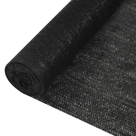 vidaXL Filet brise-vue Noir 3 6x25 m PEHD 195 g/m²
