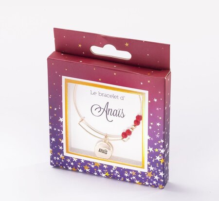 Bracelet anais avec perles rouges