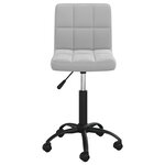 vidaXL Chaises pivotantes à manger lot de 4 gris clair velours