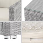 Tectake Salon bas de jardin MILAN 5 places - gris clair
