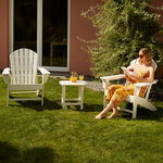 Tectake Lot de 2 chaises de jardin JANIS avec table KAMALA - marron