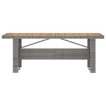 vidaXL Mobilier à dîner jardin 7 Pièces avec coussins Résine tressée Gris