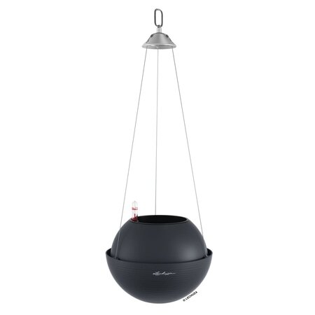 LECHUZA Jardinière suspendue BOLA Color 23 ALL-IN-ONE Ardoise