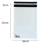 Kit emballage colis express - lot de 10 pochettes plastiques n°3 (37x28cm)