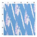 Tissu en coton herbe de la pampa 50 x 140 cm - 122 g / m² - azur